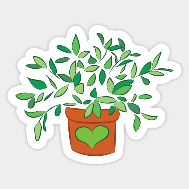 I love my plants Sticker by sziszigraphics